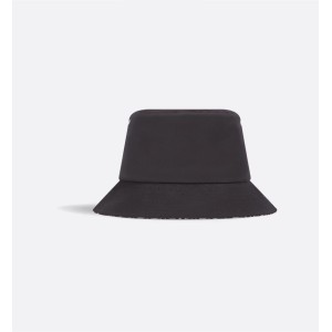 Reversible Teddy-D Small Brim Bucket Hat  Black Cotton Blend