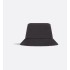 Reversible Teddy-D Small Brim Bucket Hat  Black Cotton Blend