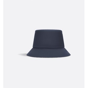Reversible Teddy-D Small Brim Bucket Hat  Blue Cotton Blend