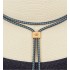 Dioriviera D-Sunset Large Brim Hat   Ivory and Deep Blue Straw
