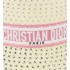 Dioriviera D-Bobby Large Brim Bucket Hat    Ivory Straw with Pink and White Embroidered Band 