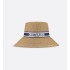D-Bobby Large Brim Hat    Straw with Blue and White Embroidered Band