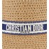 D-Bobby Large Brim Hat    Straw with Blue and White Embroidered Band