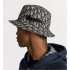 Dior Oblique Bucket Hat     Navy Blue and Beige Blended Cotton Jacquard