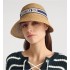 Dioriviera D-Wave Large Brim Cloche    Straw with Blue and White Embroidered Band