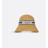 Dioriviera D-Wave Large Brim Cloche    Straw with Blue and White Embroidered Band