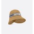 Dioriviera D-Wave Large Brim Cloche    Straw with Blue and White Embroidered Band