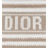 Dioriviera D-Tulipe Small Brim Cloche   Beige and White Cotton-Blend Knit 