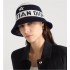 D-Tulipe Cloche    Blue and White Cotton Knit Blend