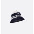 D-Tulipe Cloche    Blue and White Cotton Knit Blend