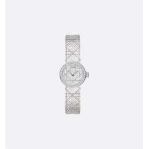 La Mini D My Dior Ø 19 MM, Steel and Diamonds    