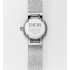 La D de Dior Satine Ø 25 MM, Steel, White Mother-Of-Pearl and Diamonds