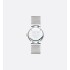La D de Dior Satine Ø 25 MM, Steel, Yellow Gold, White Mother-Of-Pearl and Diamonds