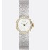 La Mini D de Dior Satine Ø 19 MM, Steel, Yellow Gold, White Mother-Of-Pearl and Diamonds   