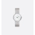 La D de Dior Satine Ø 25 MM, Steel, White Mother-Of-Pearl and Diamonds