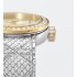 La Mini D My Dior Ø 19 MM, Steel, Yellow Gold, White Mother-Of-Pearl and Diamonds