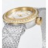 La Mini D My Dior Ø 19 MM, Steel, Yellow Gold, White Mother-Of-Pearl and Diamonds