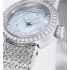 La Mini D My Dior Ø 19 MM, Steel, Gray Mother-Of-Pearl and Diamonds