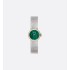 La Mini D de Dior Satine Ø 19 mm, Steel, Yellow Gold, Malachite and Diamonds
