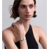 La Mini D de Dior Satine Ø 19 MM, Steel, White Mother-Of-Pearl and Diamonds