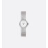 La Mini D de Dior Satine Ø 19 MM, Steel, White Mother-Of-Pearl and Diamonds