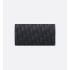 Long Flap Wallet Black Dior Oblique Jacquard