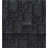 Long Flap Wallet Black Dior Oblique Jacquard