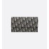 Long Flap Wallet  Beige and Black Dior Oblique Jacquard
