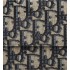 Long Flap Wallet  Beige and Black Dior Oblique Jacquard