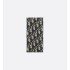 Long Vertical Wallet Beige and Black Dior Oblique Jacquard