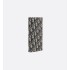 Long Vertical Wallet Beige and Black Dior Oblique Jacquard