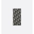 Long Vertical Wallet Beige and Black Dior Oblique Jacquard