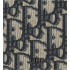 Long Vertical Wallet Beige and Black Dior Oblique Jacquard