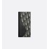 Saddle Long Vertical Wallet Black Grained Calfskin Marquetry with Beige and Black Dior Oblique Jacquard