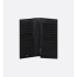 Saddle Long Vertical Wallet Black Grained Calfskin Marquetry with Beige and Black Dior Oblique Jacquard