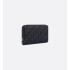 Long Zipped Wallet  Black Dior Oblique Jacquard