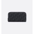 Long Zipped Wallet  Black Dior Oblique Jacquard