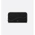 Saddle Long Zipped Wallet Black Grained Calfskin Marquetry