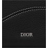 Saddle Long Zipped Wallet Black Grained Calfskin Marquetry