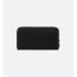 Saddle Long Zipped Wallet Black Grained Calfskin Marquetry