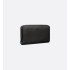 CD Icon Long Zipped Wallet Black Grained Calfskin