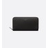 CD Icon Long Zipped Wallet Black Grained Calfskin