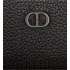 CD Icon Long Zipped Wallet Black Grained Calfskin
