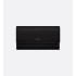 CD Icon Long Flap Wallet Black Grained Calfskin