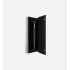CD Icon Long Flap Wallet Black Grained Calfskin