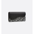 Saddle Long Wallet  Beige and Black Dior Oblique Jacquard with Black Grained Calfskin
