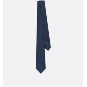 CD Icon Tie  Navy Blue Silk