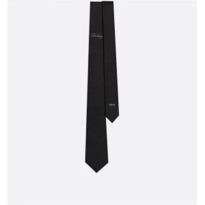 Diorling Tie  Black Silk