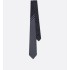 Striped Dior Oblique Tie Gray and White Silk