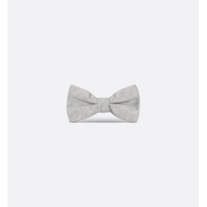 CD Icon Lily of the Valley Bow Tie Gray Silk